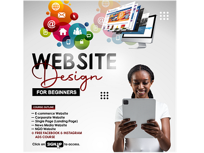 Website Design Ad branding design graphic design