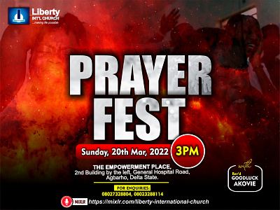 Prayer Fest flyer design graphic design
