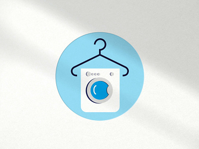 Laundry Shop Logo branding graphic design illustration logo logo design typography vector