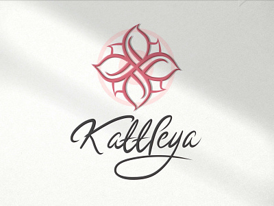 Kattleya Flowers Logo branding design graphic design illustration logo logo design typography vector