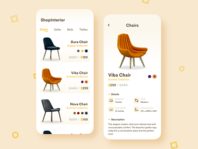 Furniture Ecommerce App Concept