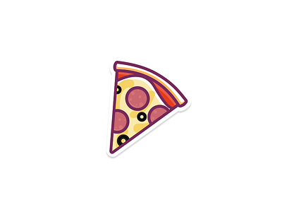 Vinny's Pizza cheese contest design food illustration love outline pizza playoff slice sticker stickermule
