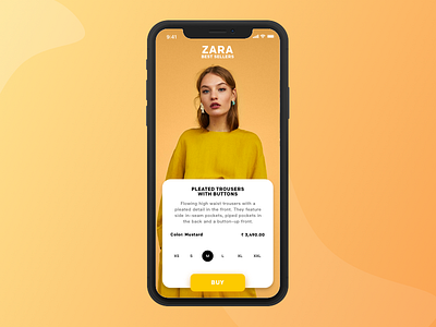 Zara App Concept app application design ecommerce fashion ios iphonex product sketch ui ux zara