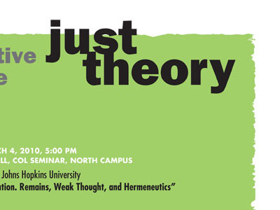 Just Theory poster print design
