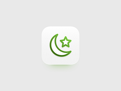 Daily UI | 005 — App Icon app clean green icon moon star