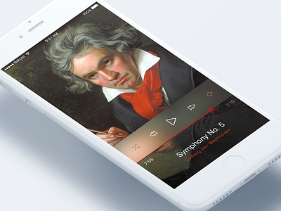 Daily UI | 009 — Music Player app bethoven daily dailyui dark music player ui