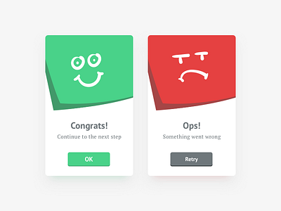 Daily UI | 011 — Flash Messages flash message green ops red simple ui