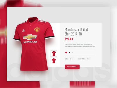 Daily UI | 012 — Single Product manchester manutd online product red store united