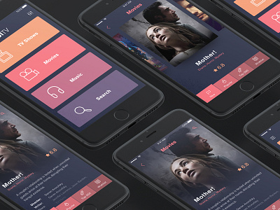 Daily UI | 025 — TV App app daily daily 025 dailyui dark movie show tv