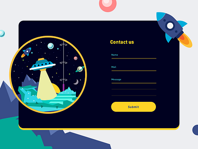 Daily UI | 028 — Contact Us contact contact us dark form speed yellow