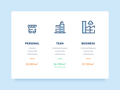 Daily UI | 030 — Pricing blue business daily hosting pack price pricing ui