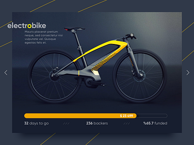 Daily UI | 032 — Crowdfunding Campaign 032 bike concept daily electrobike ui ux