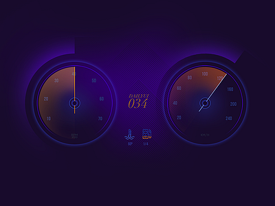 Daily UI | 034 — Car Interface car daily light speed speedo ui