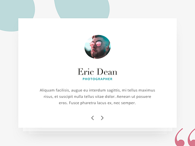 Daily UI | 039 — Testimonials daily daily ui quote testimonial ui