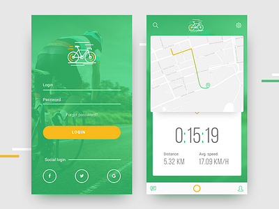 Daily UI | 041 — Workout Tracker 041 cycling daily ui sport tracker