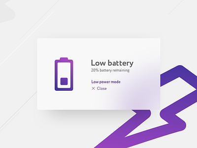 Daily UI | 049 — Notification 049 battery daily energy notification ui