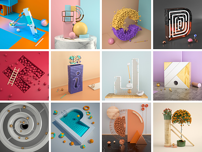36 Days Of Type — 2019 36daysoftype 3d illustration alphabet challenge cinema4d creative daily design poster render typogaphy