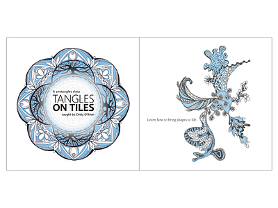 Tangles on Tiles Informational Booklet - Front/Back Cover book design branding event campaign graphic design marketing promotional design