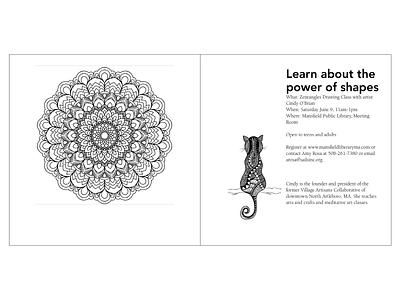 Tangles on Tiles Informational Booklet - Spread 5 book design branding event campaign graphic design marketing promotional design