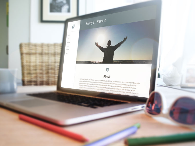 Personal Resume Site material design