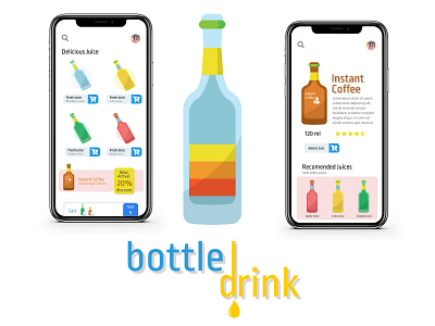 Online Juice Delivery app beverages juice mobile app online order product product design ui ux ux design