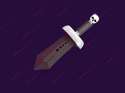 Sword fun illustration knife skull sword