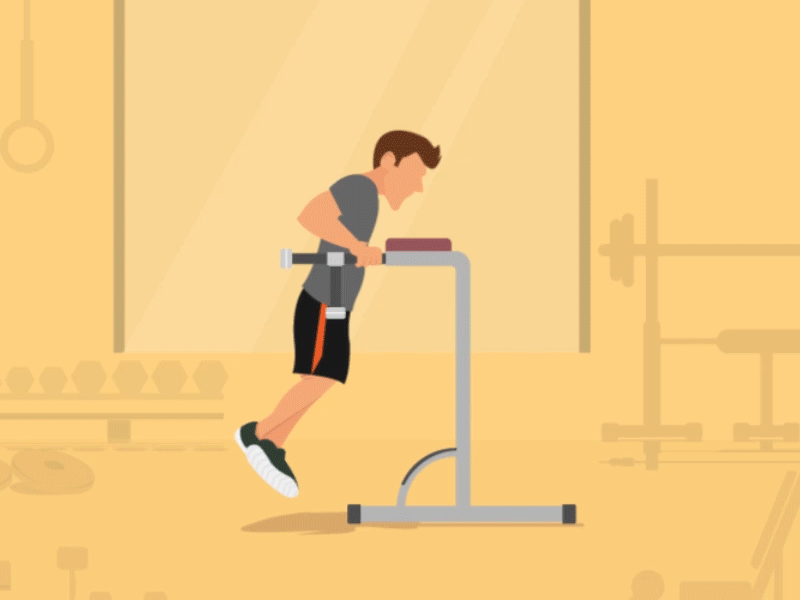 Work out Time #1 2d animation exercise fun gif gym illustration workout