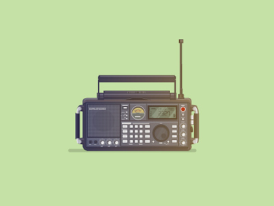 Short Wave Radio illustration icon illustration old radio retro shortwaveradio vintage