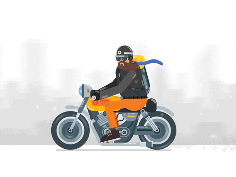 Rider Mania.. after effects animation bike character character design christmas color design flat gif illustration motion