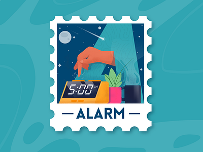 36 Days of type - A 36days a 36daysoftype alarm flat illustration illustrator letter a stamp vector