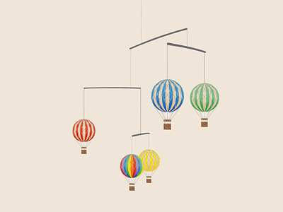 Balloon mobile after effects animation balloons illustration loop vector