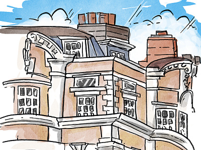 London Rooftops illustration