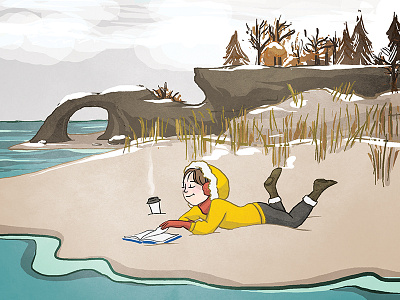 The Coast in Winter illustration