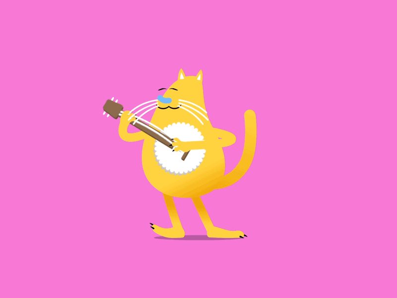 Banjo Cat animation band banjo cat illustration