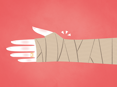 Broken Wrist cartoon illustration illustrator texture vector