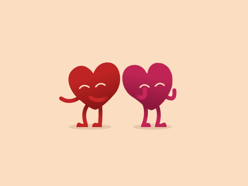 Some hearts animation gif valentines day vector