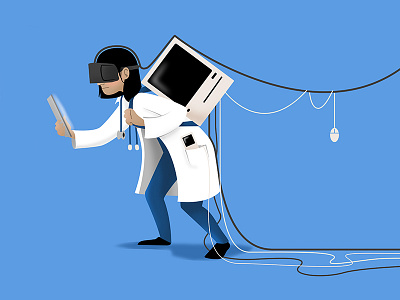 Medical Tech illustration tech vector