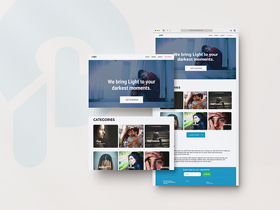 Landing Page for Therapy App graphic design typography ui