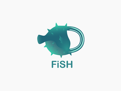 FiSH Lock branding design illustration logo vector