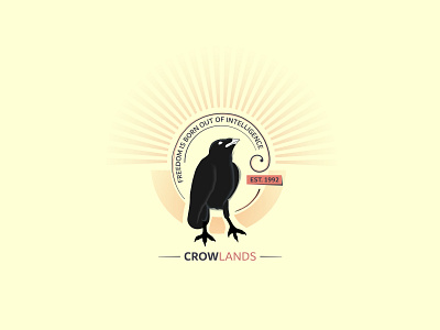 CROWLANDS branding design illustration logo vector