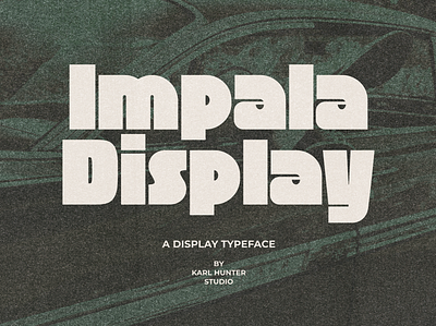 Impala Display Typeface bold font design font retro vintage