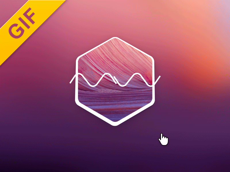 M_Wave 2x animation concept gestures gif hexagon logo logotype preloader retina sketch transitions wave