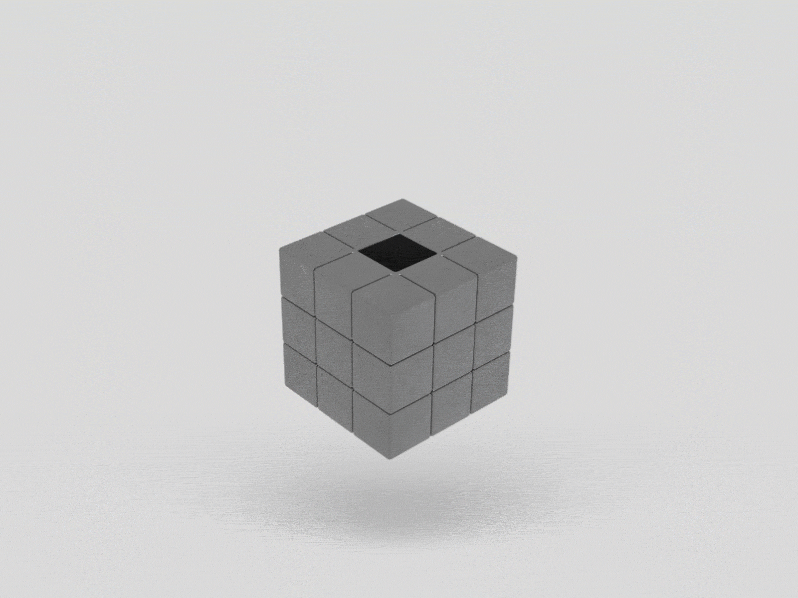 Cube Transformation 3d animation bank credit cube grey ipoteka mortgage realty