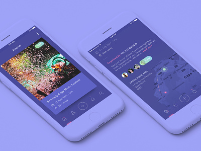 Events App UI Exploration app design app interface colour design mobile mobile app ui ui design