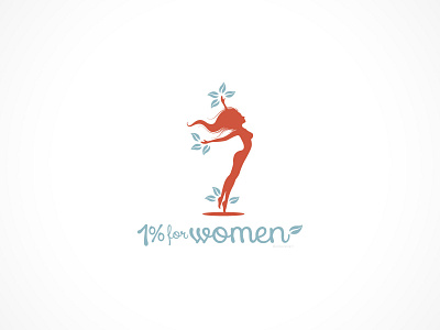 1% for Women branding design graphic design illustration logo typography vector