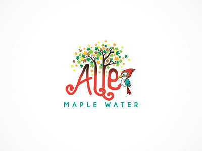 Alle Maple Water branding design graphic design illustration logo typography vector