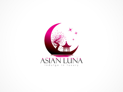 Asian Luna branding design graphic design illustration logo typography vector