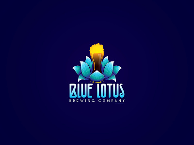 Blue Lotus Brewing Company branding design graphic design illustration logo typography vector