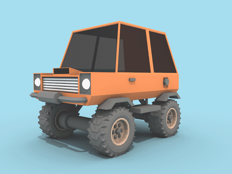 Truck 3d c4d cinema 4d gif illustration