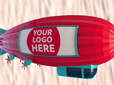 Free 3D model of Low Poly Airship 3d aerostat air balloon airship blimp download free free model low poly